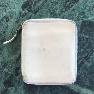 Commes des Garçons off-white zip around wallet